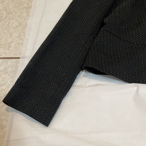 Jones New York Suit black with small dots of turquoise size 12 - Picture 3 of 13